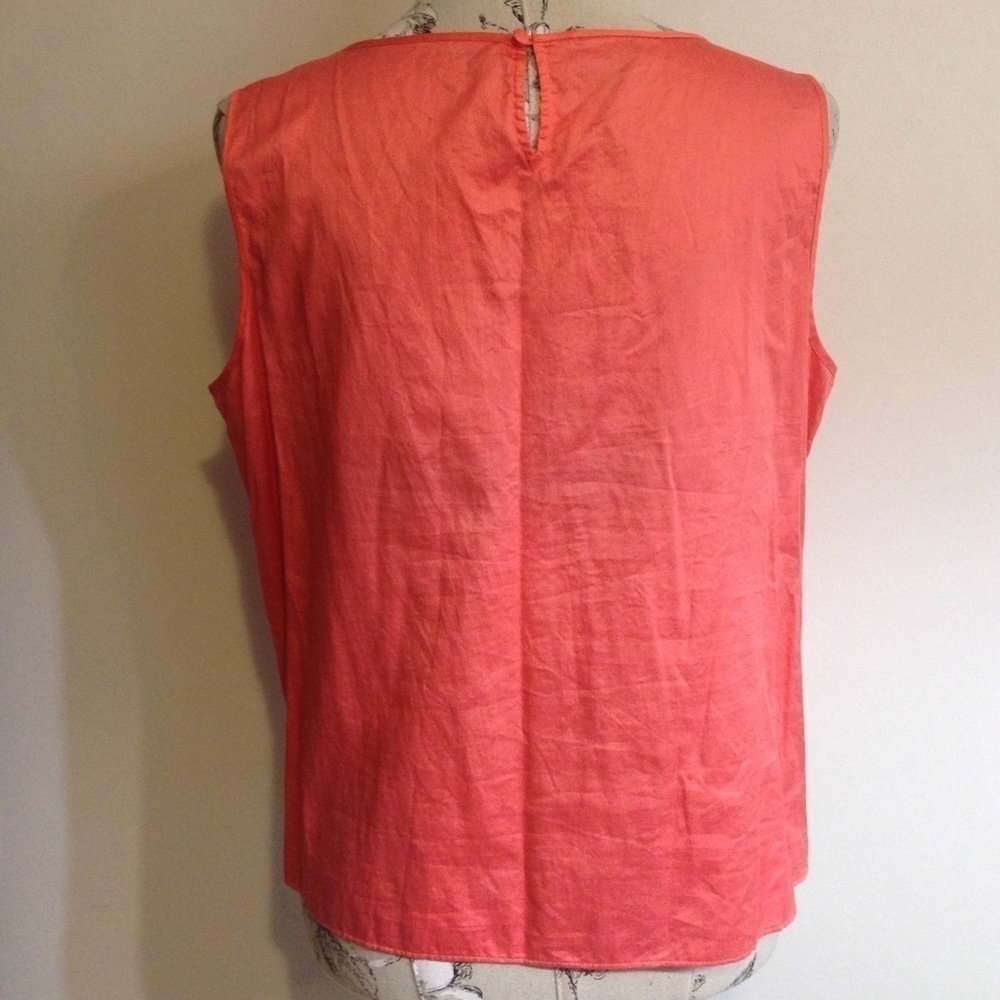 *talbots Orange Ruffle Top 16 P - Picture 3 of 4